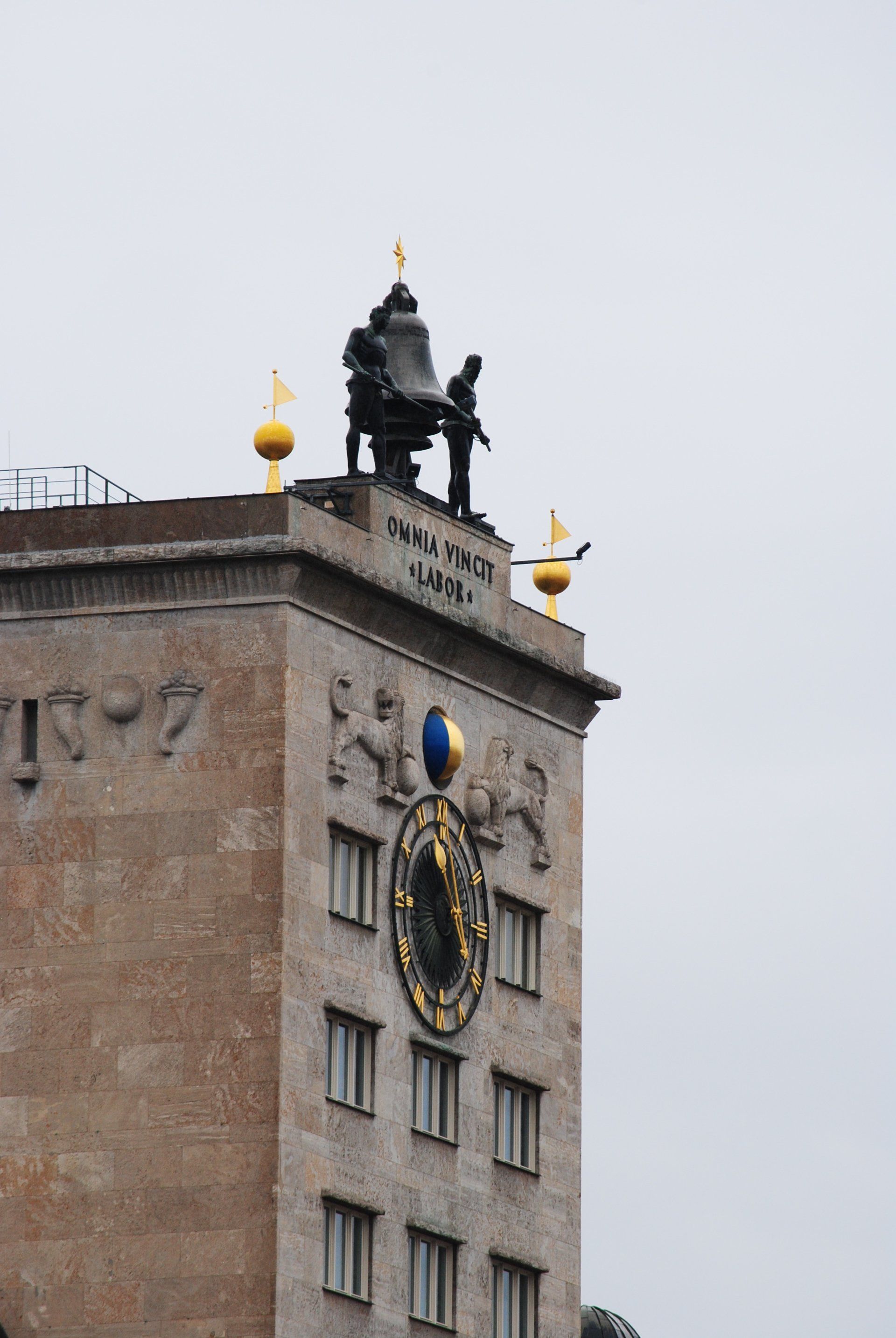 A large building with a clock on top of it