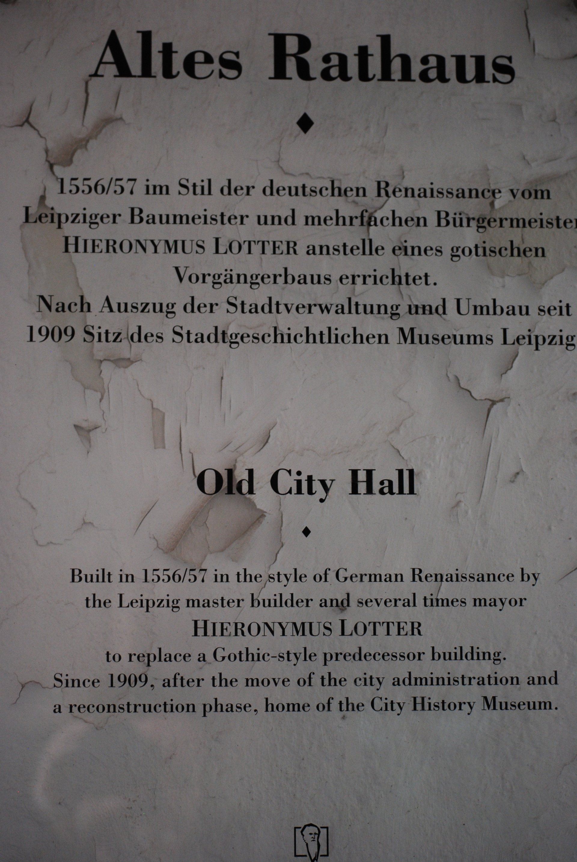 A poster that says altes rathaus old city hall