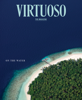 A magazine cover for virtuoso on the water