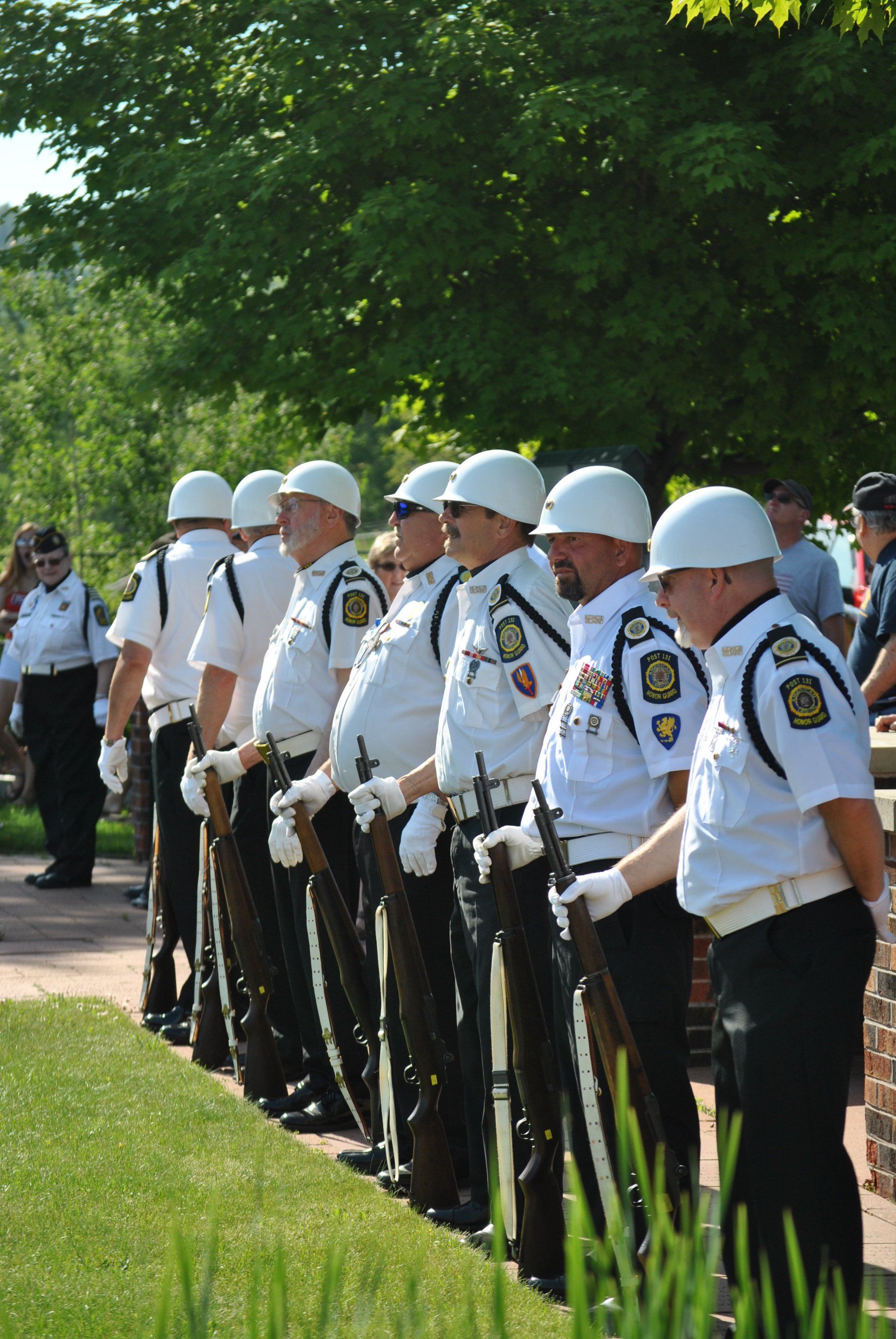 Authorities doing ceremonial firing