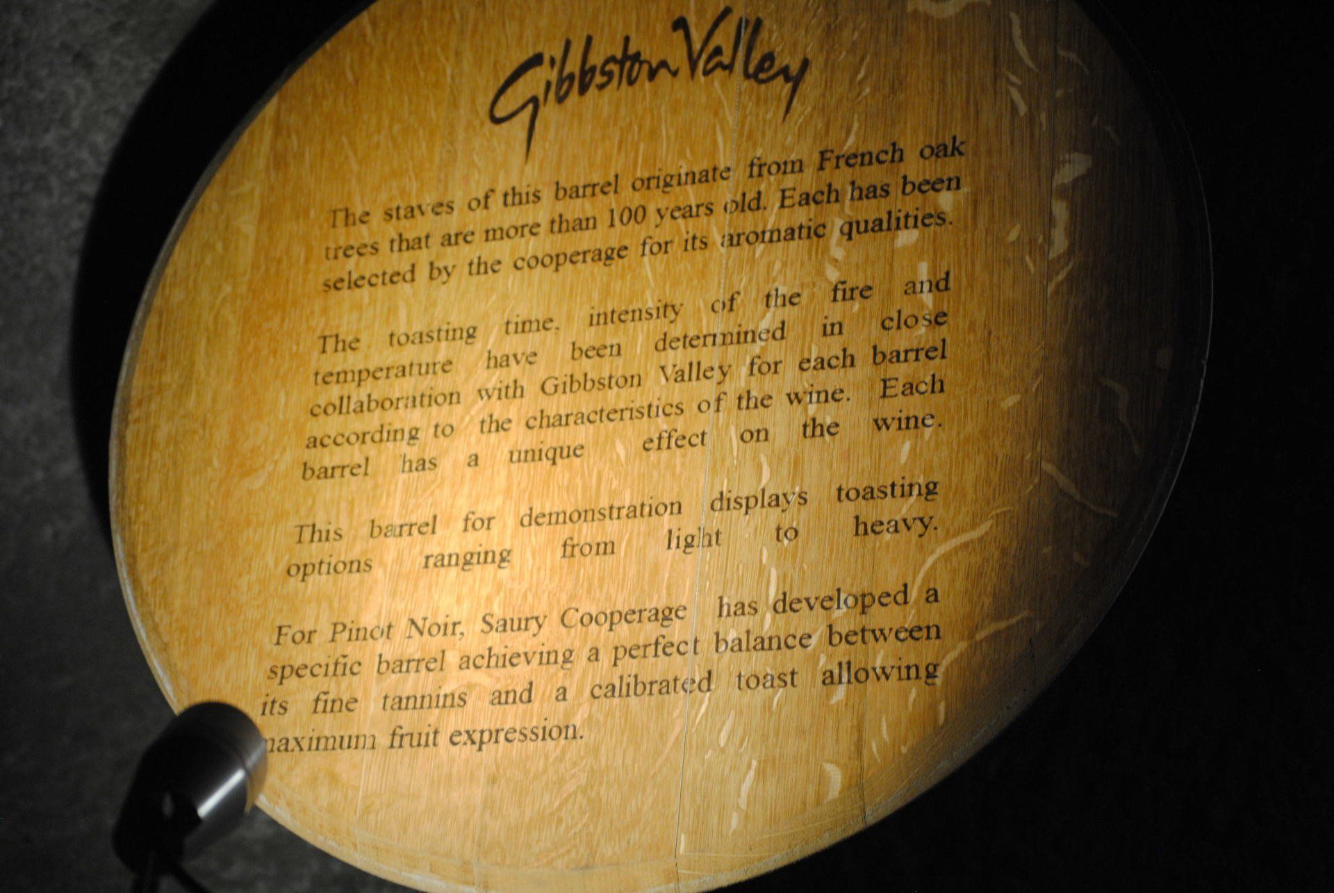 A sign that says gibston valley on it