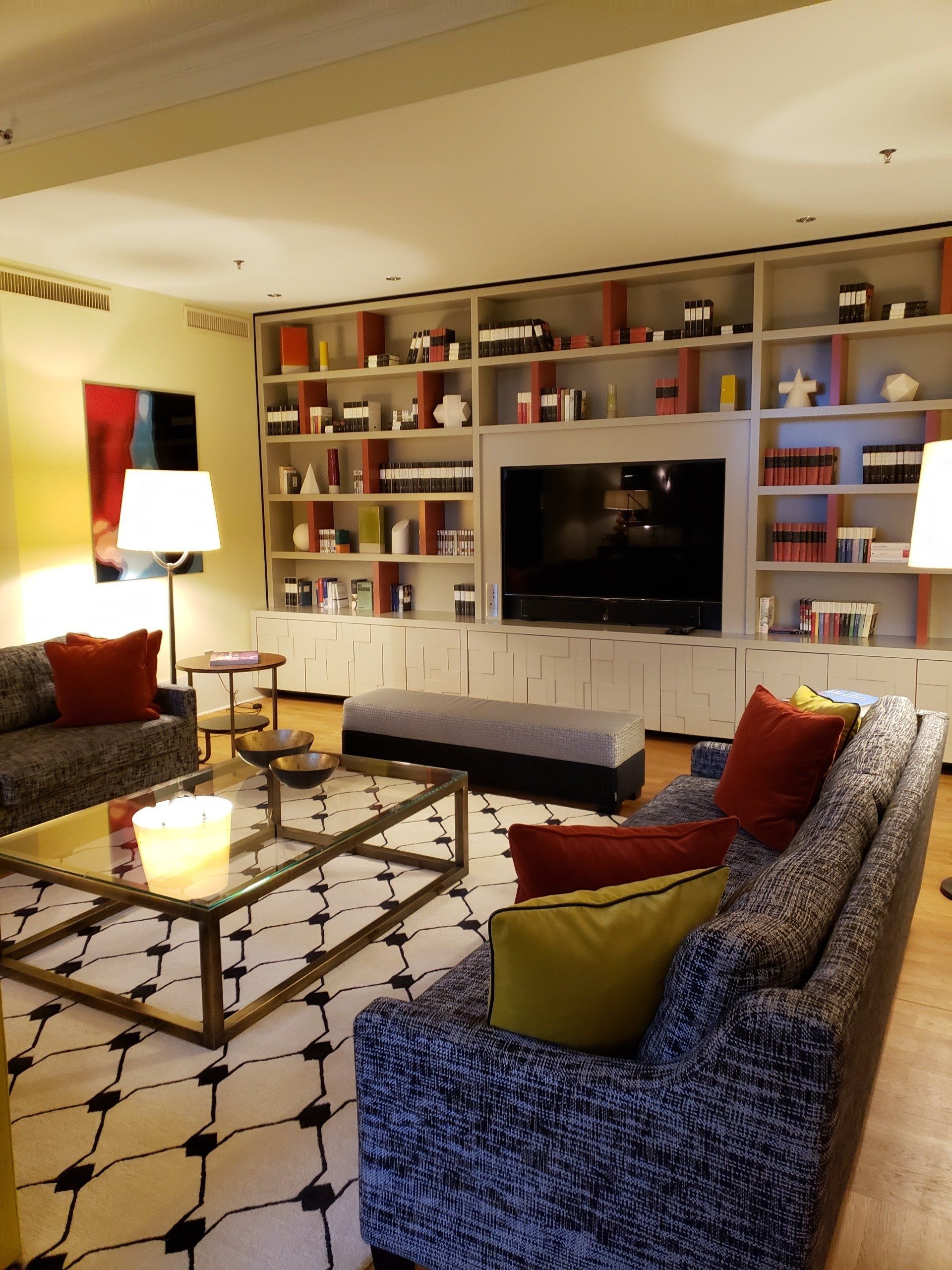 A living room filled with furniture and a flat screen tv