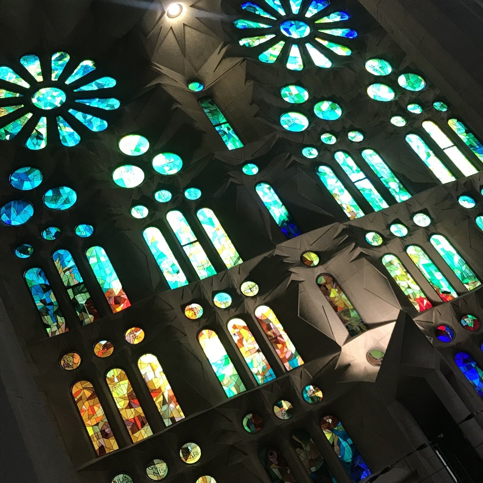 A church with a lot of stained glass windows