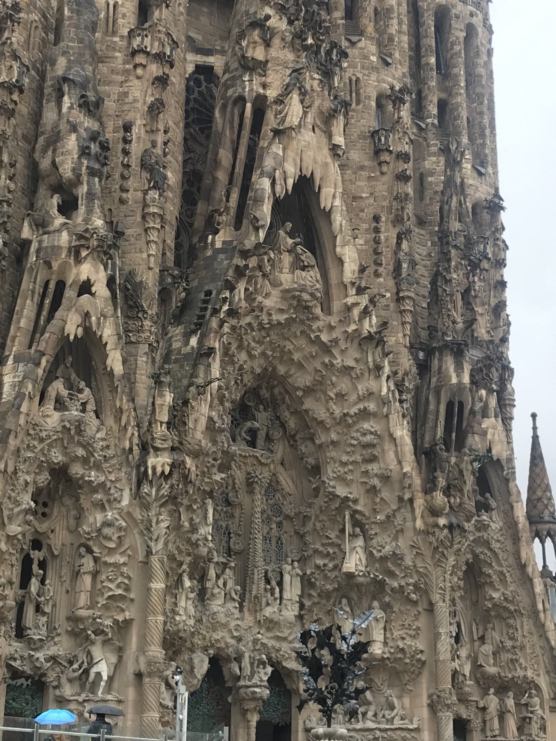 A large stone building with a lot of carvings on it.