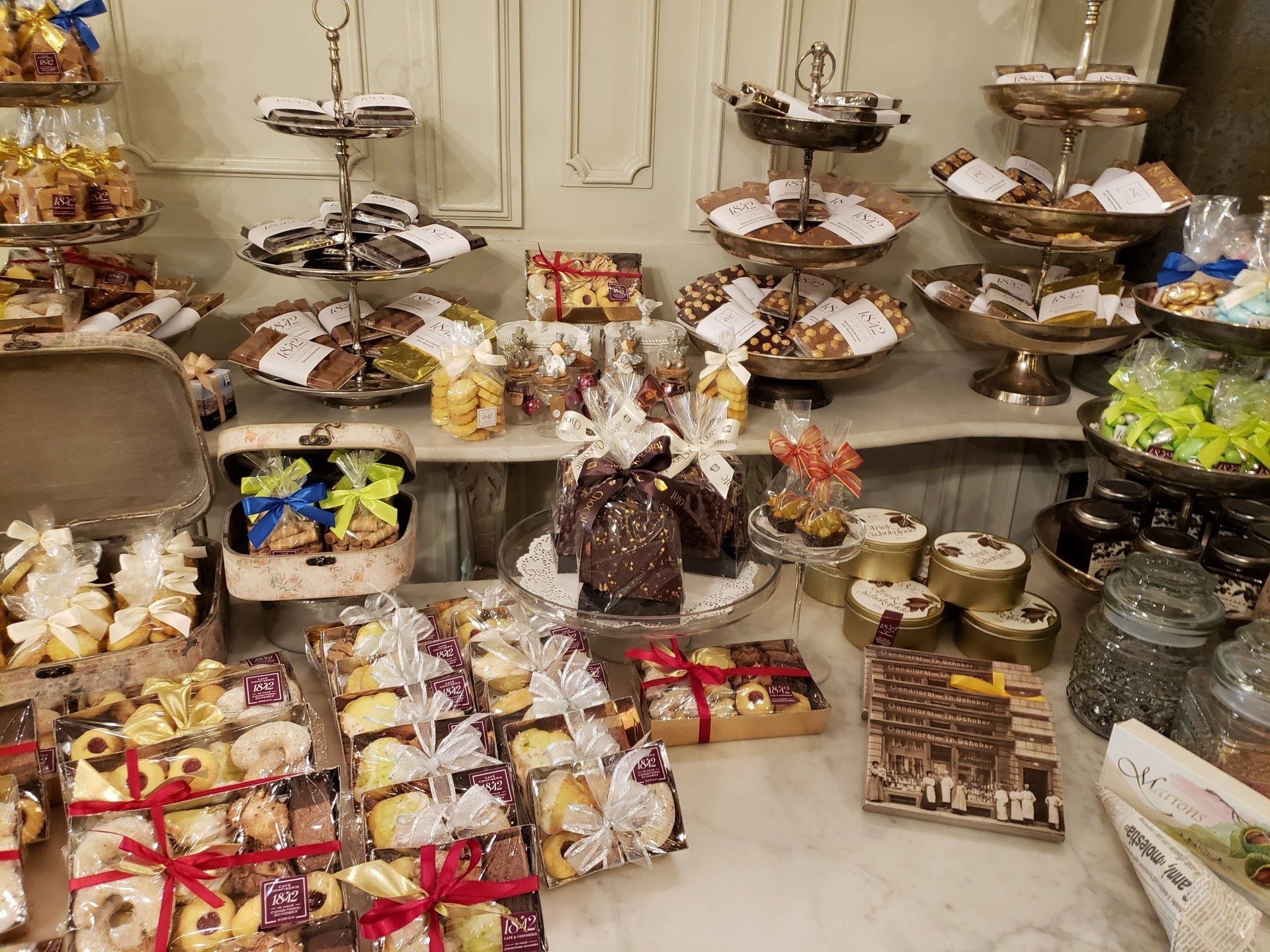 A table filled with lots of different types of food.