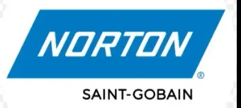 A blue norton saint gobain logo on a white background