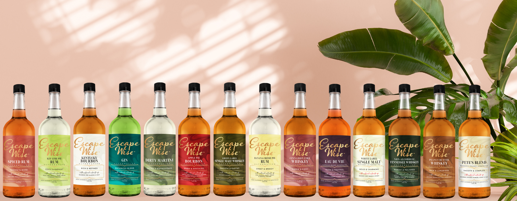 Non-Alcoholic Spirits and Alcohol Free Spirits by Escape Wise Mocktails