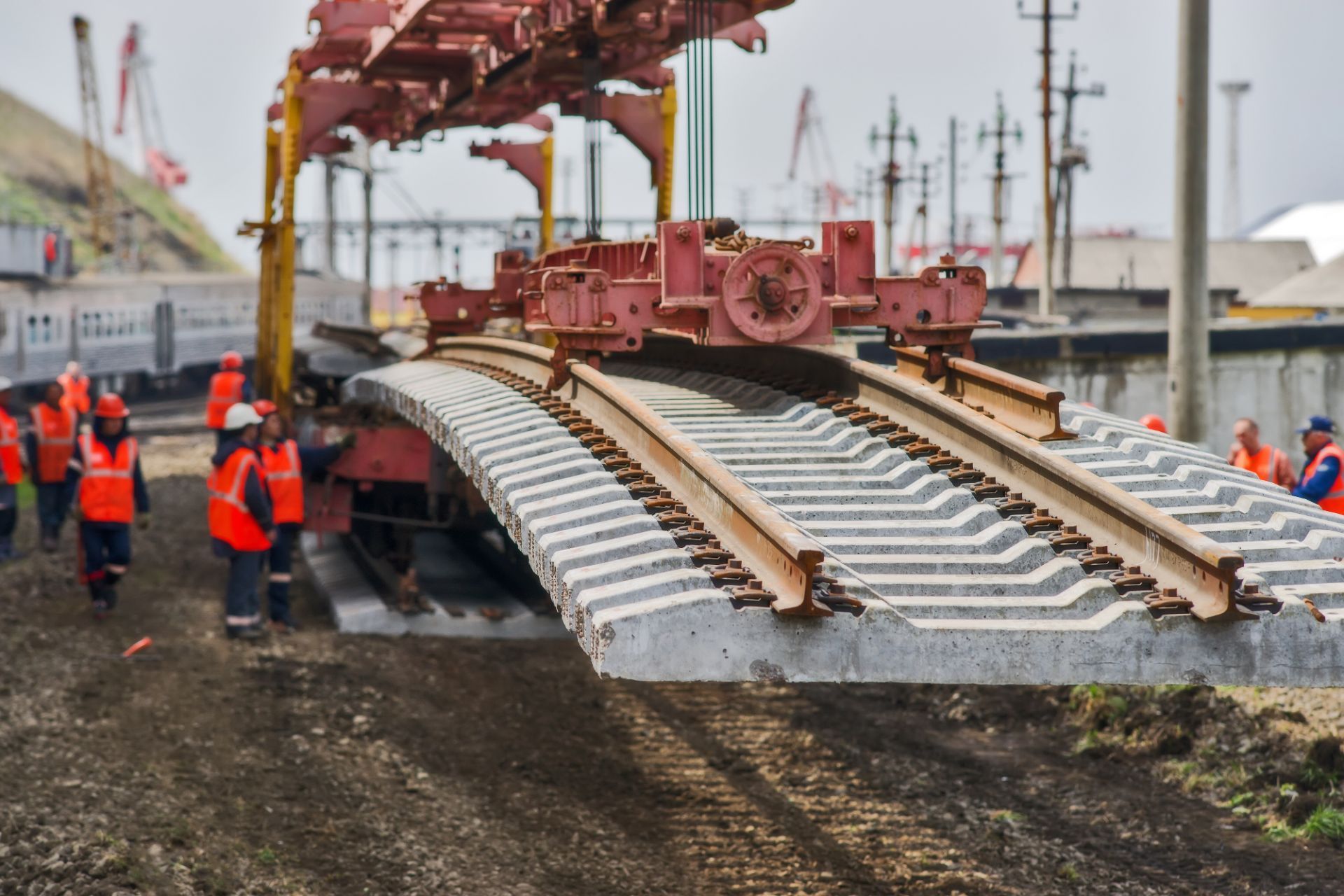 curving railway bridge