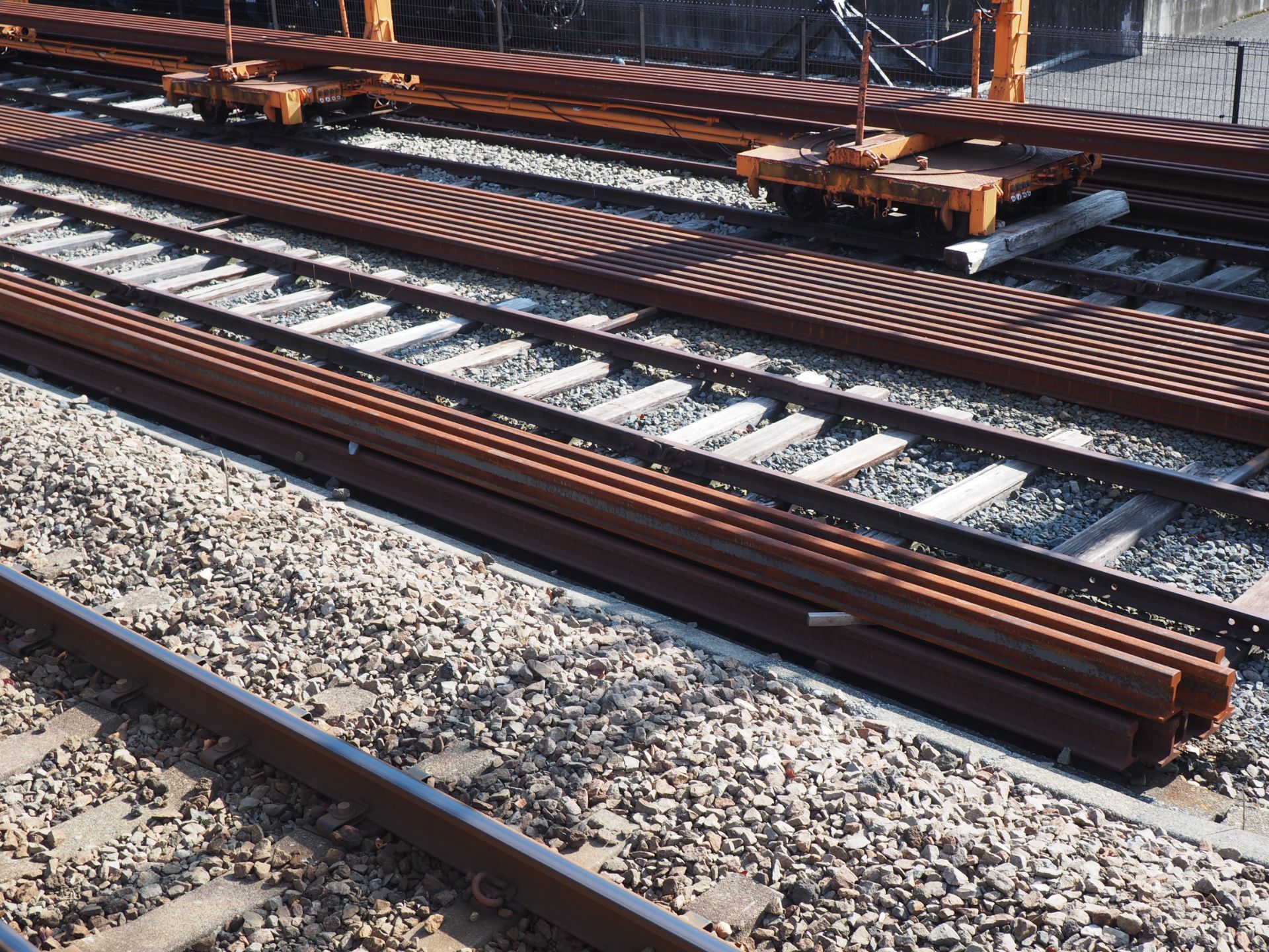 railroad materials near track