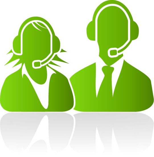 illustration of people with headsets