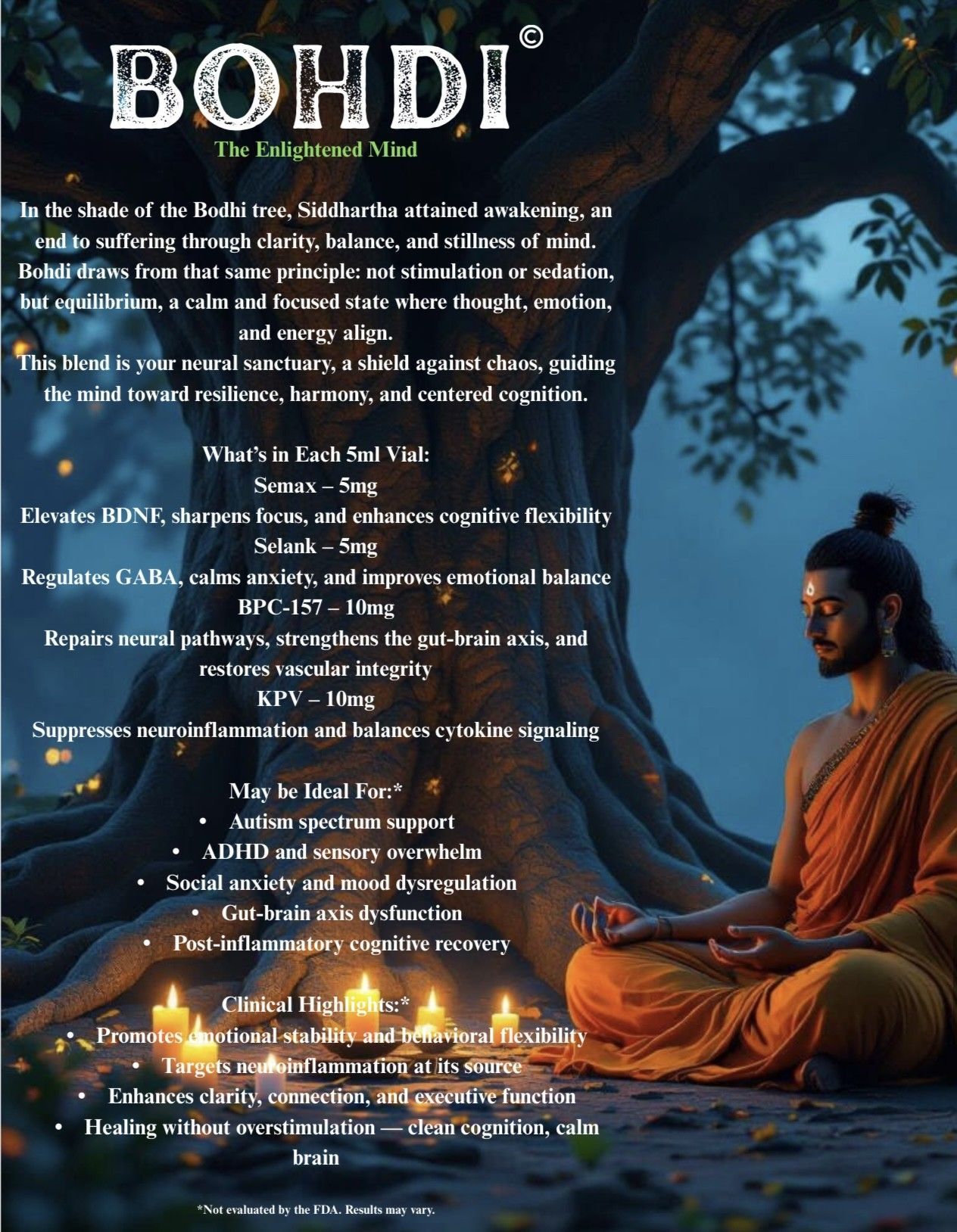 Bohdi Peptide, The Enlightened Mind at IV MD