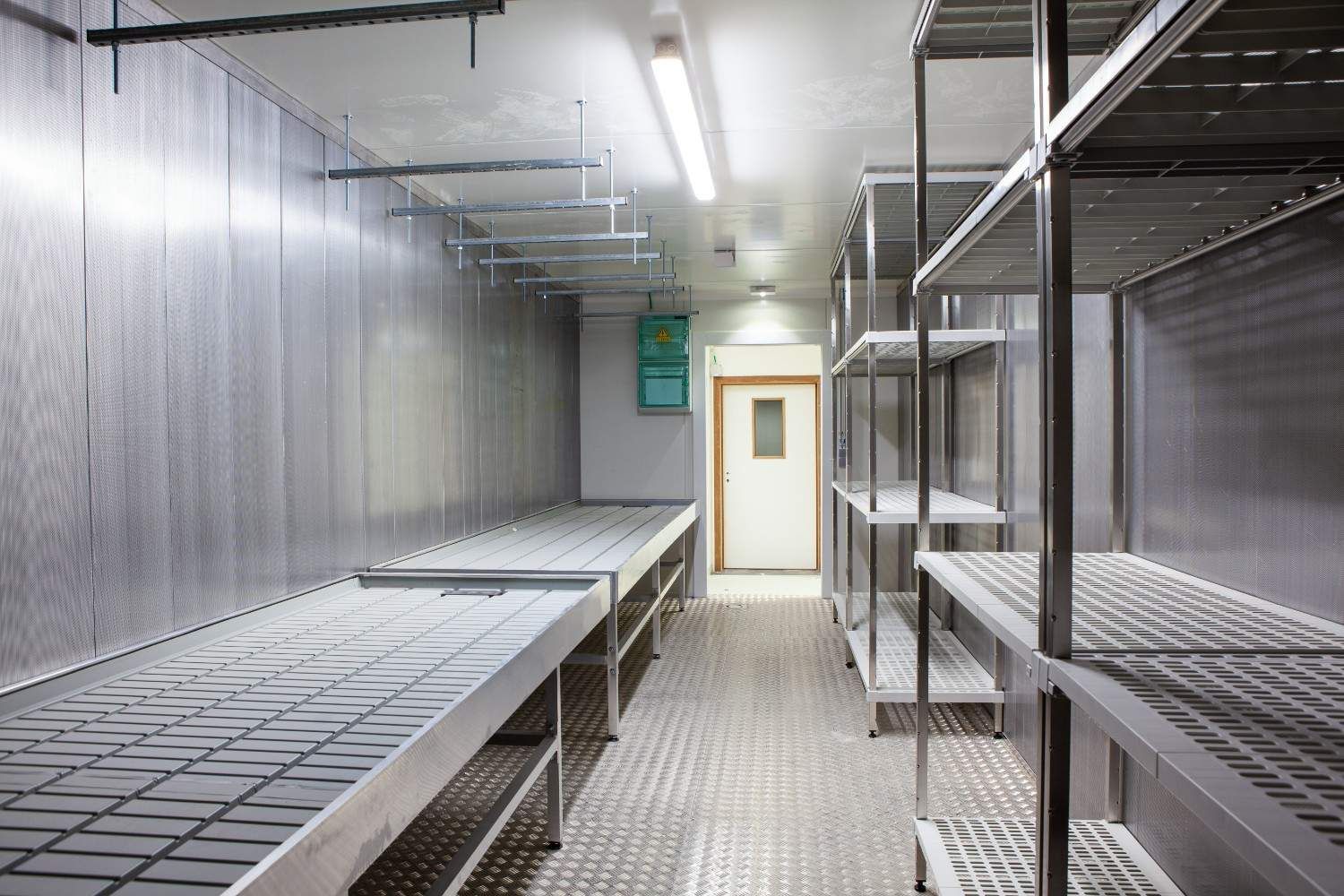 Interior of A Stainless Steel Commercial Refrigerator — Magneto HVAC in Tablelands, QLD