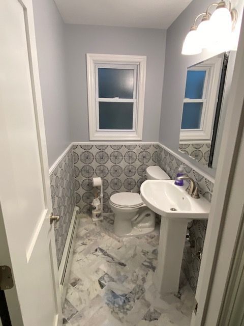 Radiant floor heated tile custom