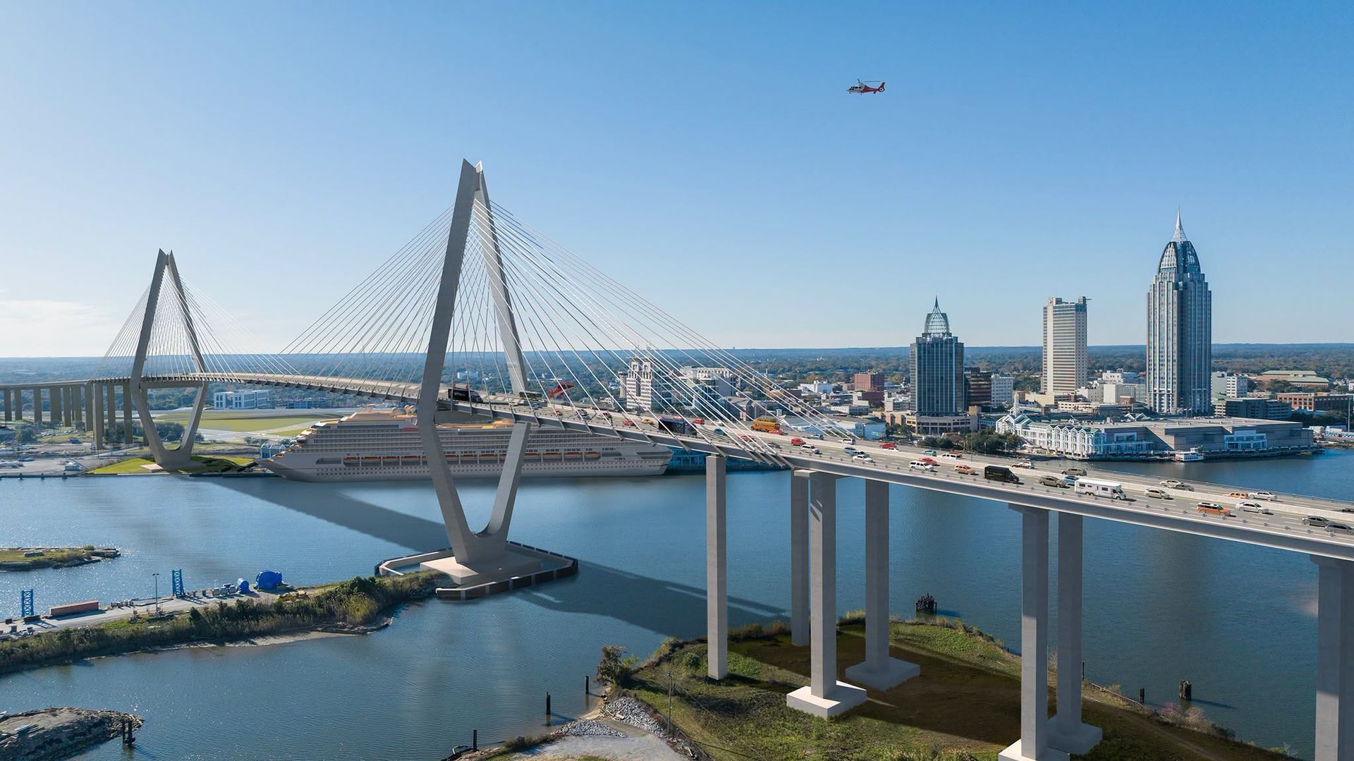Interstate 10 Mobile River Bridge and Bayway