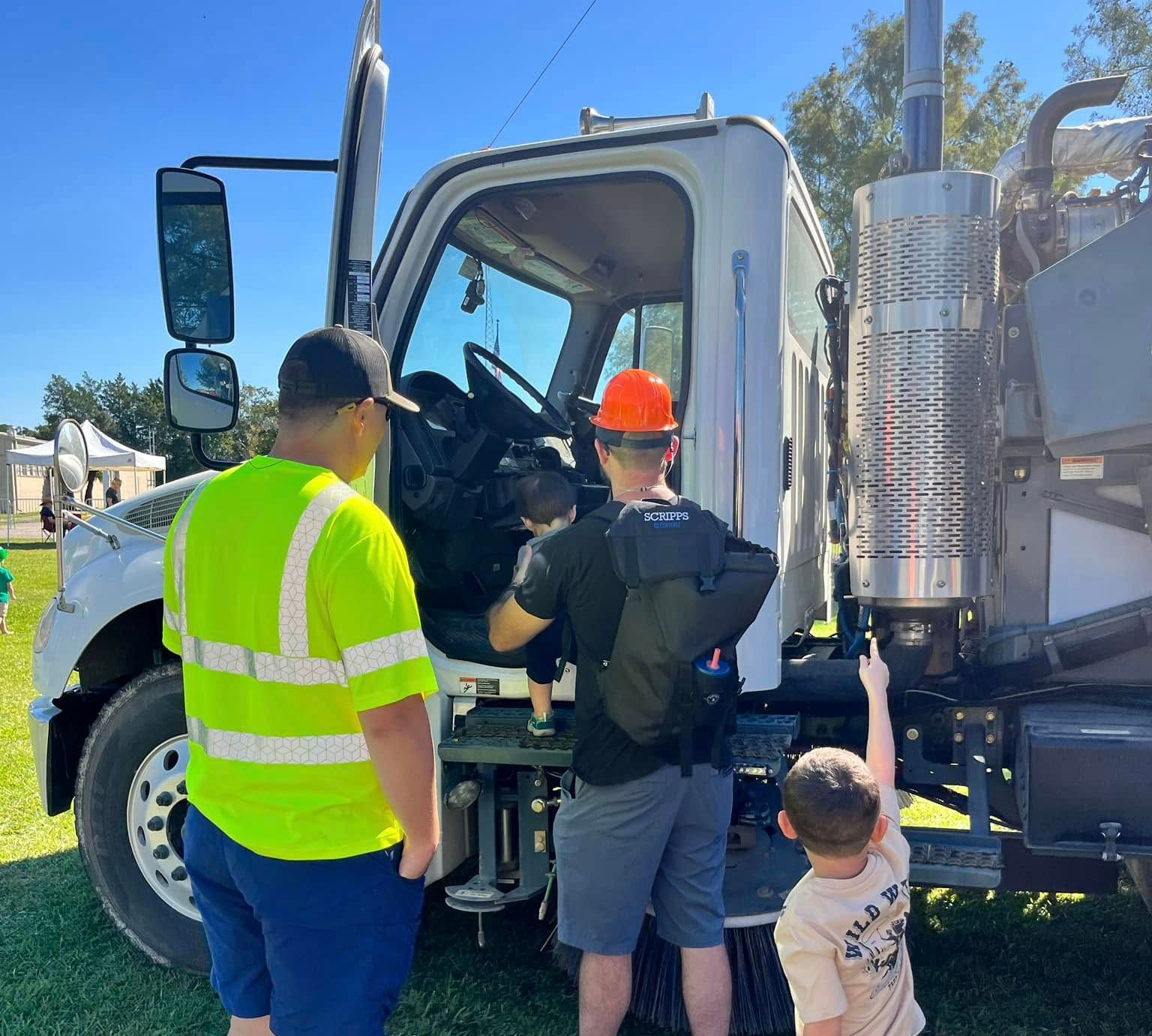 kids event big rigs at library