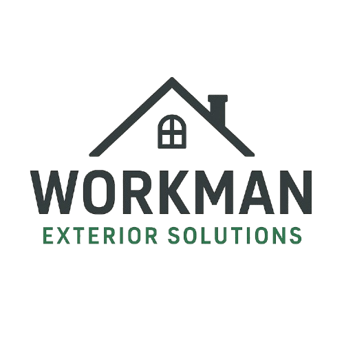 Logo: Dark green "WORKMAN" with "EXTERIOR SOLUTIONS" below, a house silhouette above.
