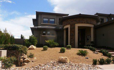 Front Yard and Residence - Custom Desert Landscape in Henderson, NV