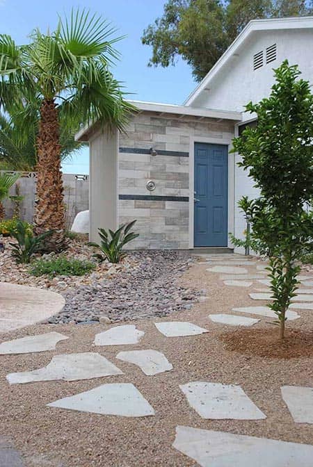 Entrance on the Side of Residence - Custom Landscape Design in Henderson, NV