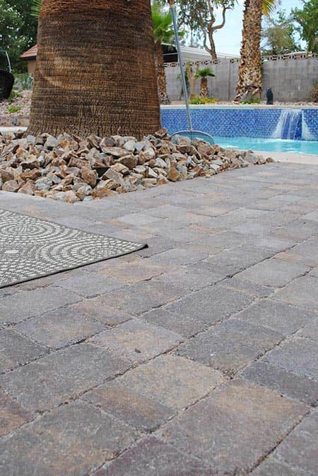 Concrete Walk Area and Pool - Custom Residential Landscape in Henderson, NV