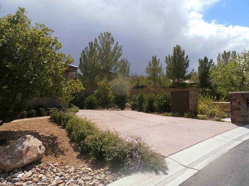 Driveway in Front of Residence - Lawn Care and Landscaping Maintenance in Henderson, NV