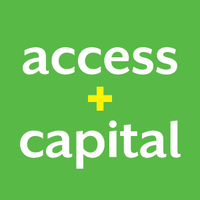 A green background with the words `` access + capital '' in white letters.