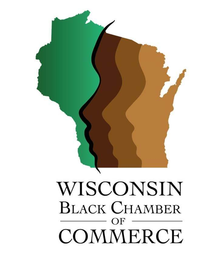 A logo for the wisconsin black chamber of commerce