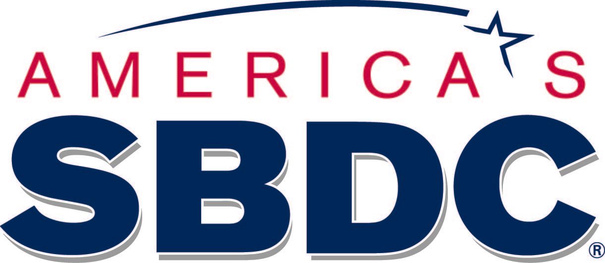 The logo for america 's sbdc is blue and red