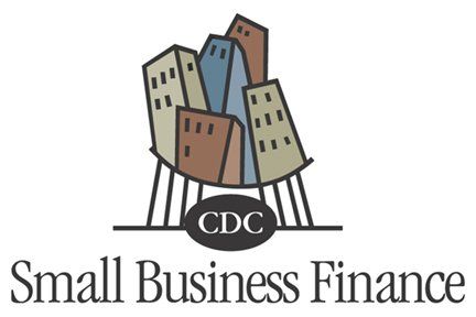 The cdc small business finance logo is shown on a white background.