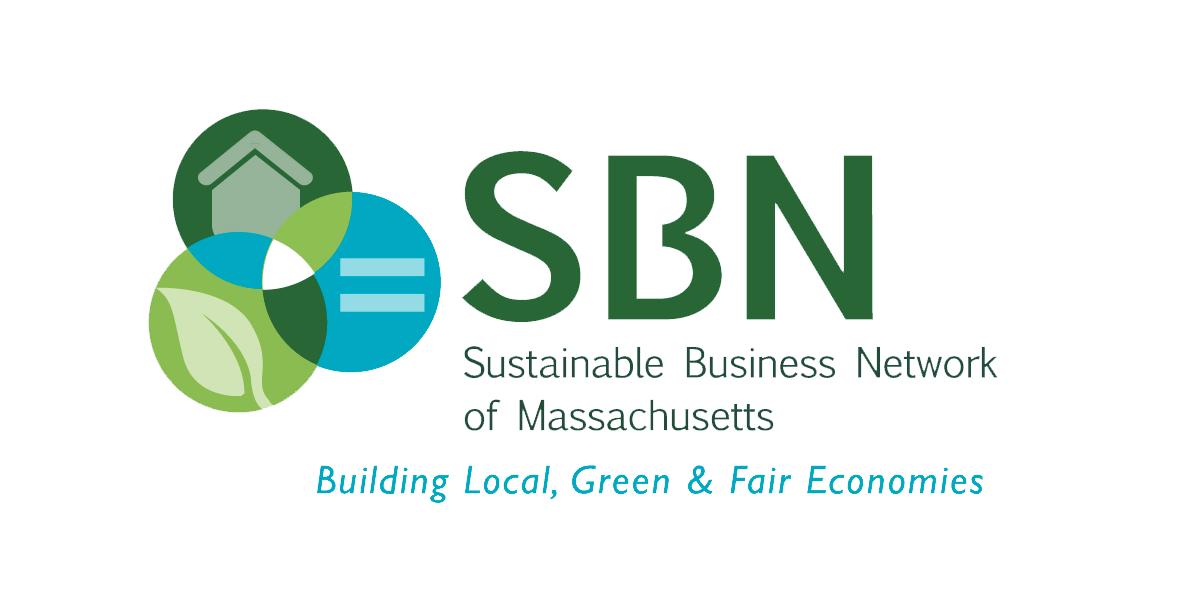 A logo for the sustainable business network of massachusetts