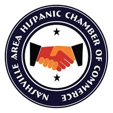 The logo for the nashville area hispanic chamber of commerce.