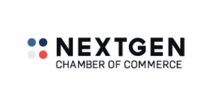 A logo for the nextgen chamber of commerce