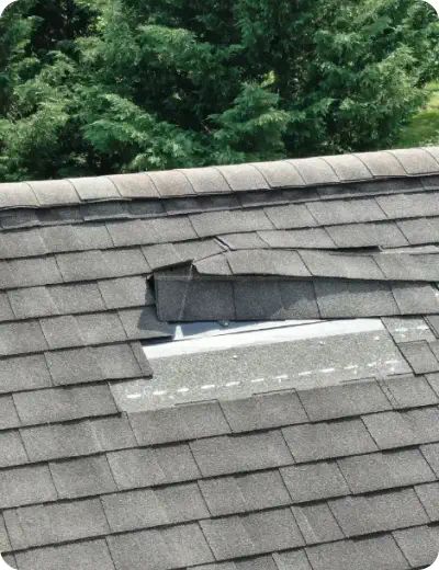 damaged shingles in Bath, OH