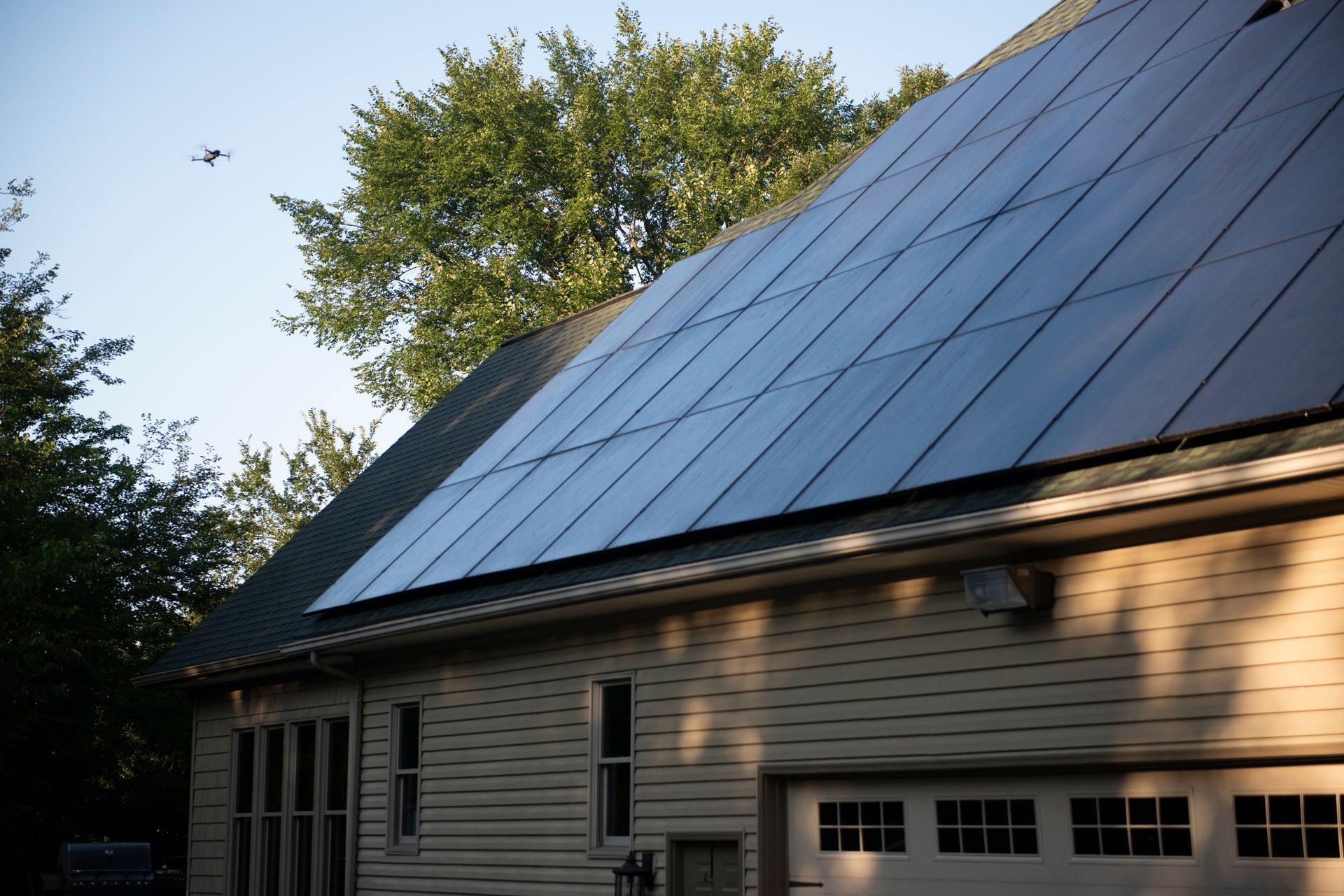 Solar Panels on a Garage
