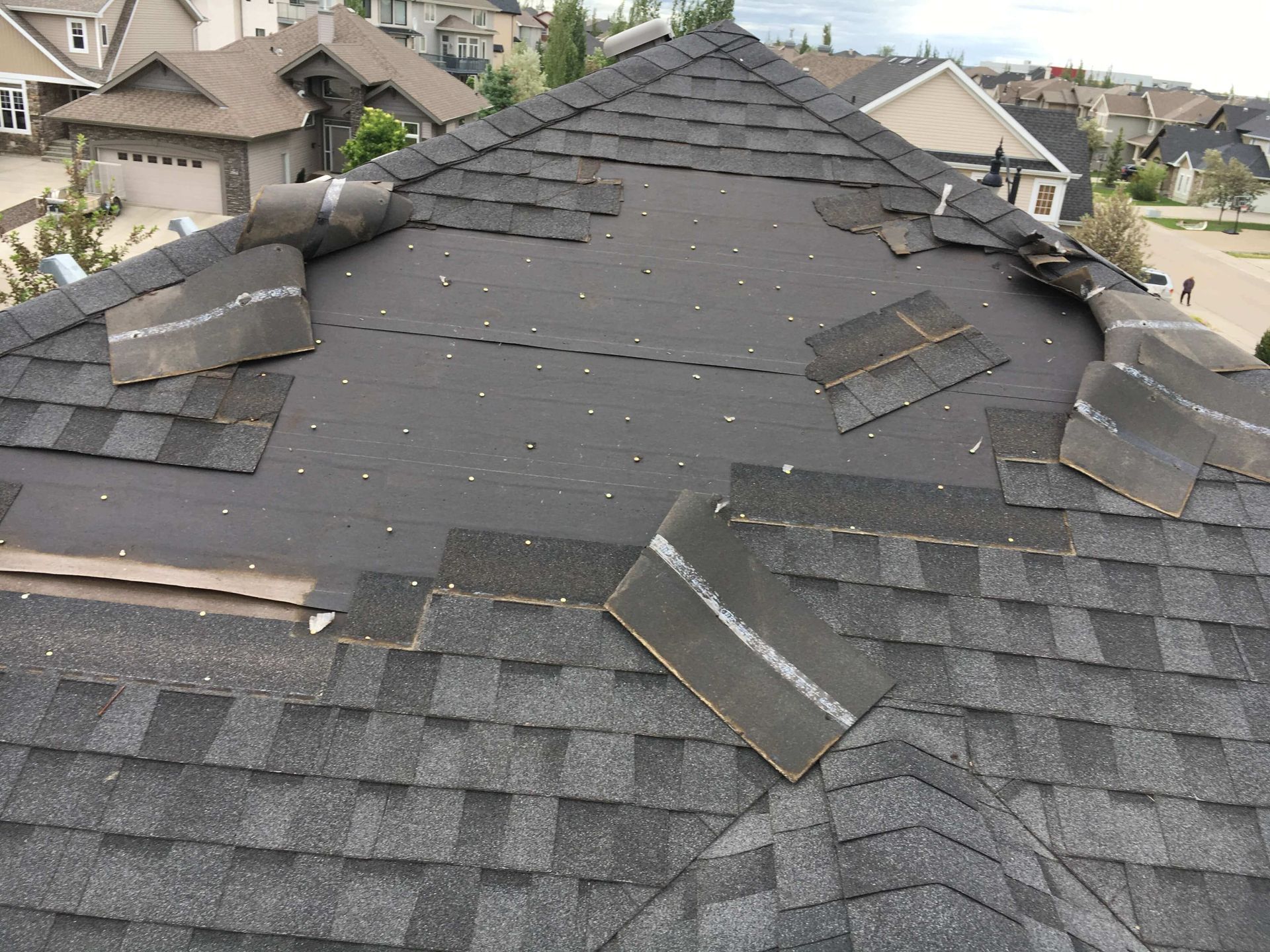 Damaged roof