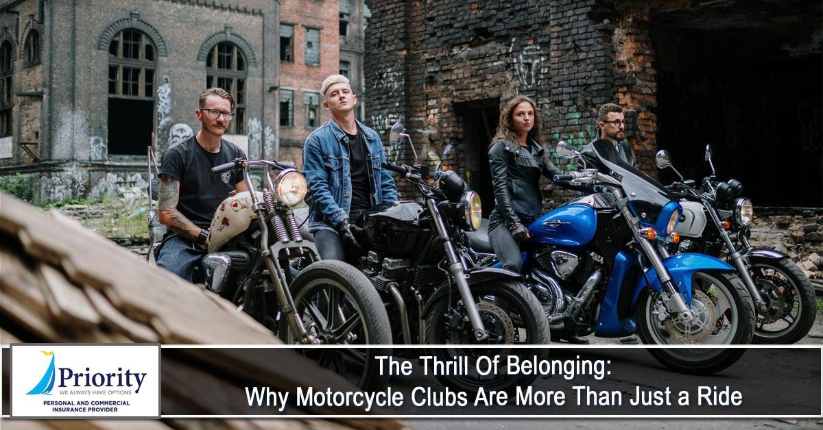 A group of people sitting on motorcycles in front of a building.