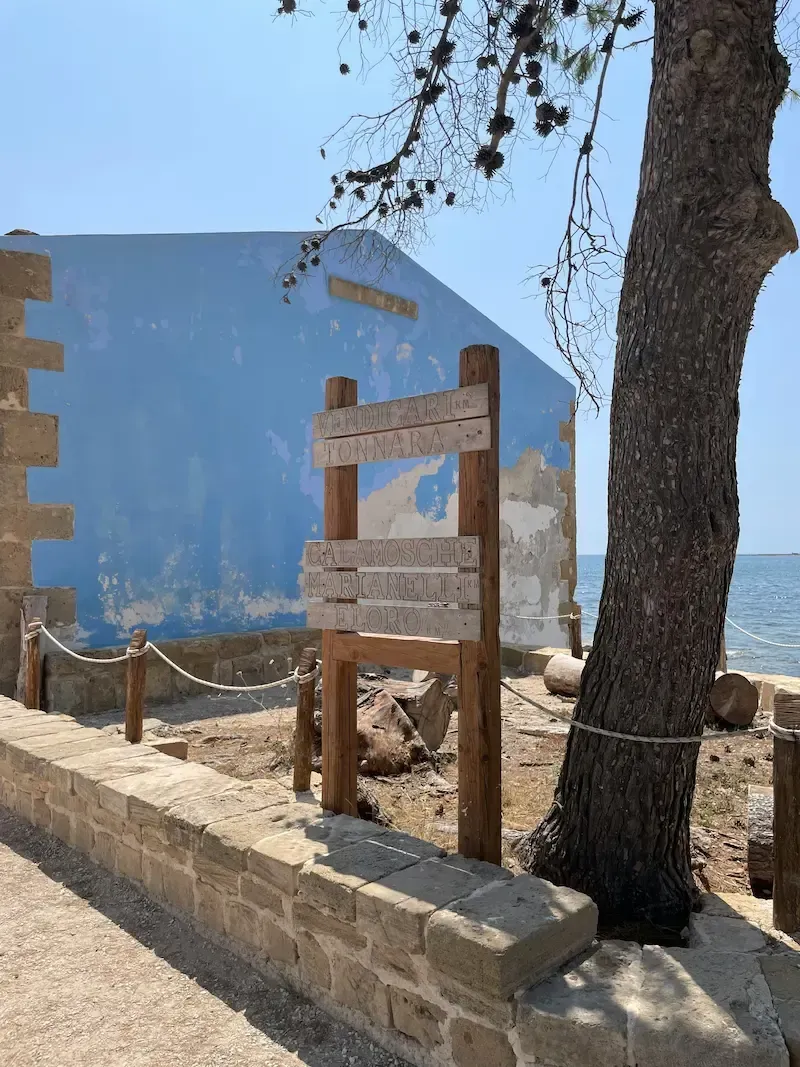 Coastal ruins and Mediterranean landscape near Calamosche beach in Vendicari