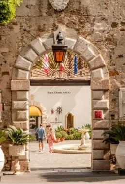 Taormina Corso Umberto historic street with shops and cafés