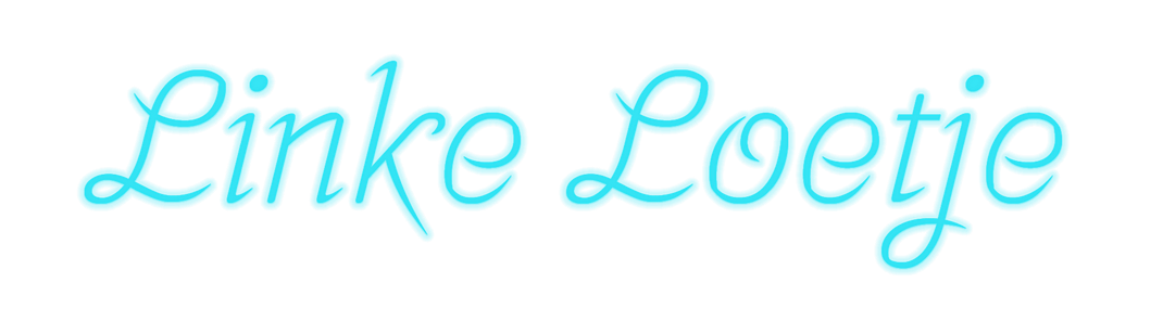 Het woord linke lootje staat in het blauw op een witte achtergrond