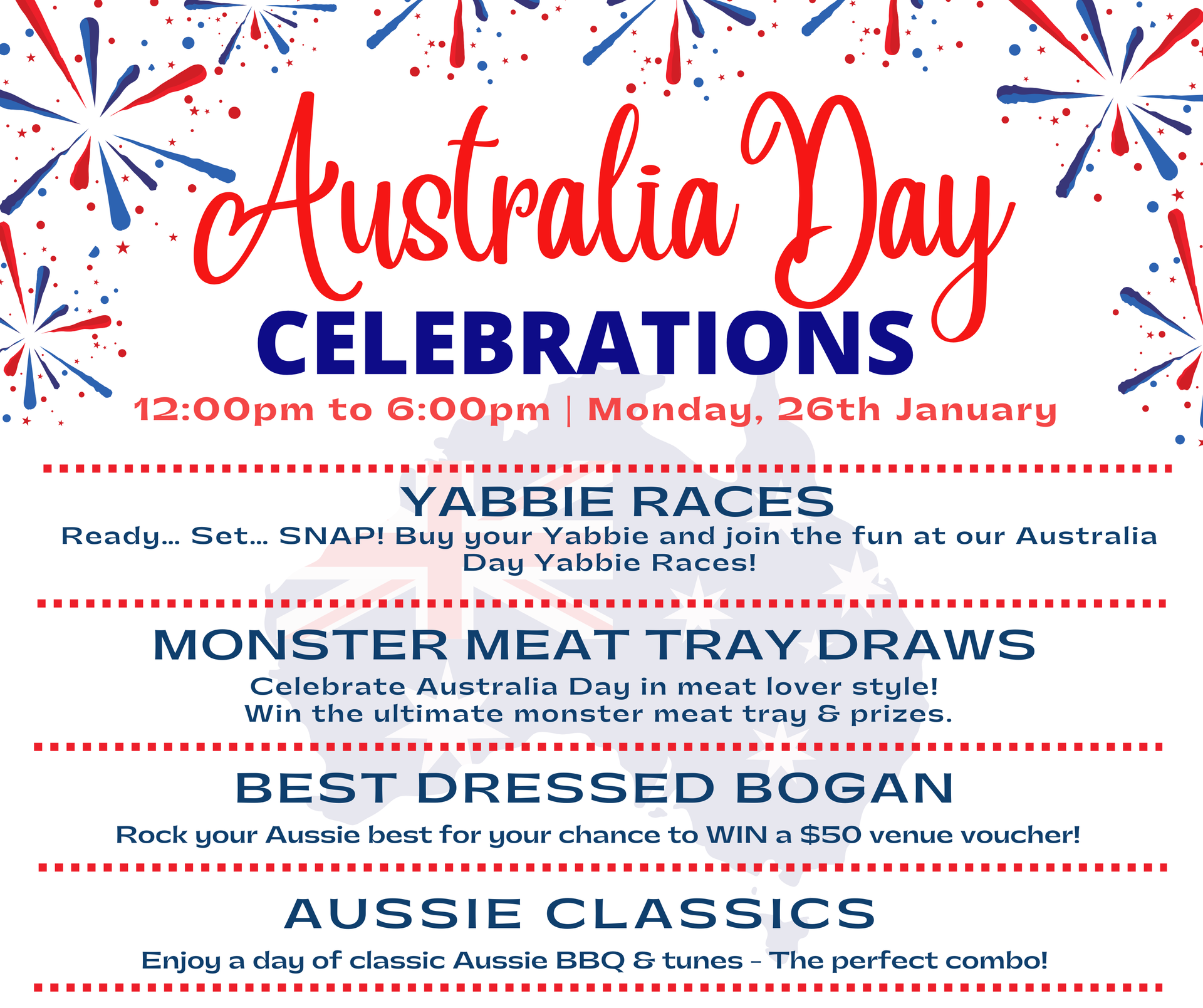 Australia Day at O’Shea’s Royal Hotel