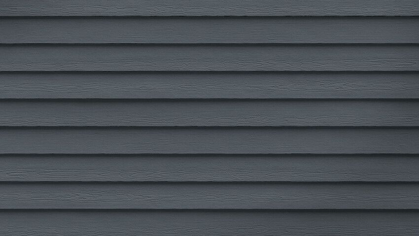Gray horizontal siding on a building.