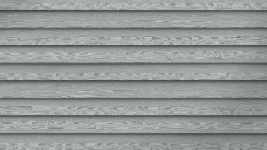 Gray horizontal siding on a building.