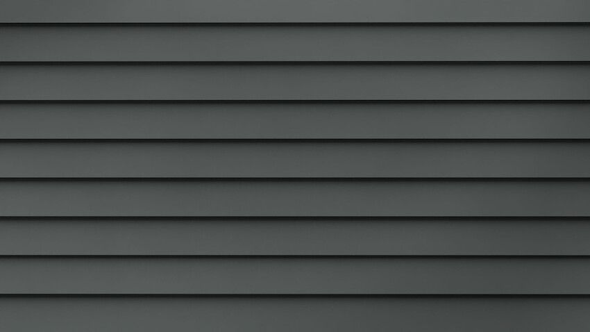 Gray horizontal siding on a building.