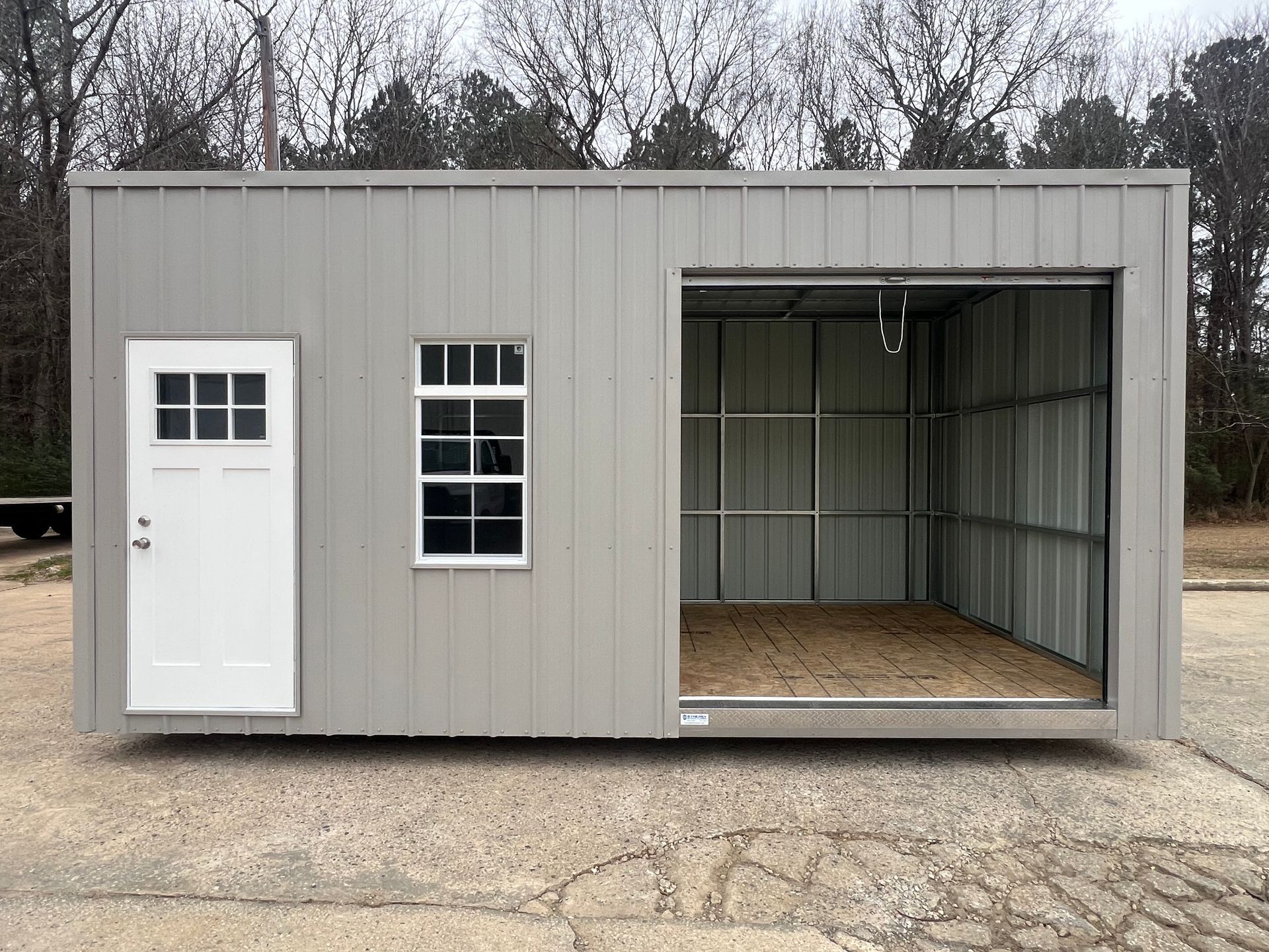 20'x10' Office and Storage Building in Ash Grey