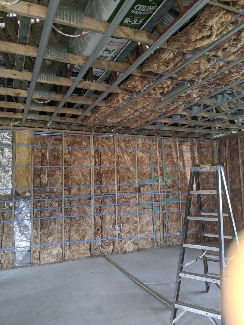 Interior Construction: Walls and Ceiling With Insulation — Robert Coony Electrician in Nambucca Heads, NSW