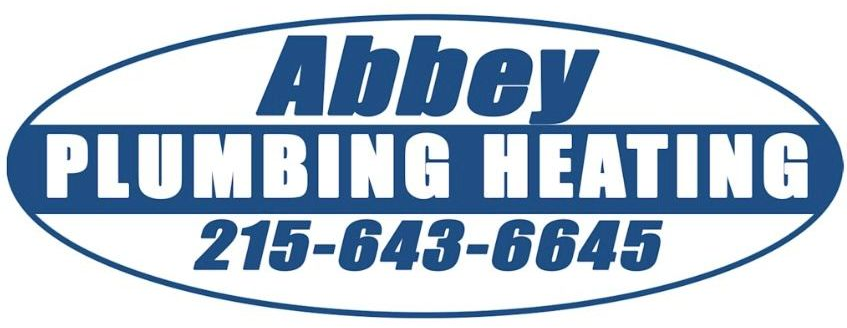 Logo for Abbey Plumbing Heating: Blue and white oval with text 