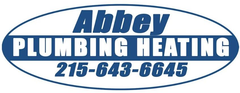 Logo for Abbey Plumbing Heating: Blue and white oval with text 