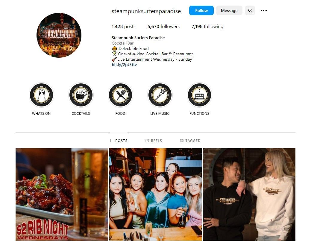 Instagram Feed — Surfers Paradise, QLD — Steampunk Surfers Paradise