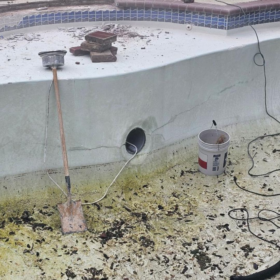 pool under construction - aruba pools