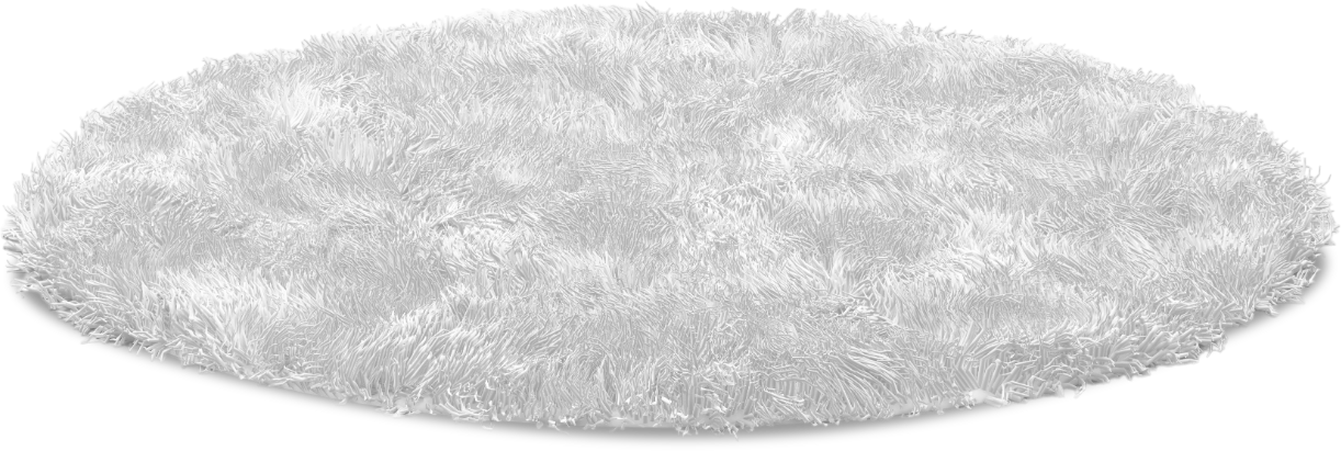 A white round rug on a white background. A white round rug on a white background.