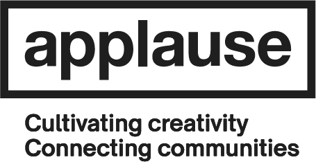 Applause rural touring logo, with tagline Cultivating creativity connecting communities